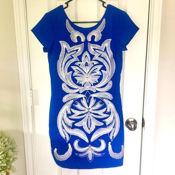 Dresses & Skirts - BLUE Embroidered Dress